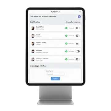 User access control POS