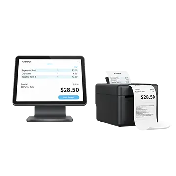 Custom receipt POS screen