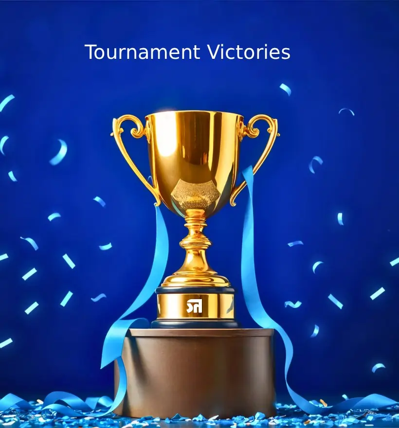 Winning trophy displayed after the final match