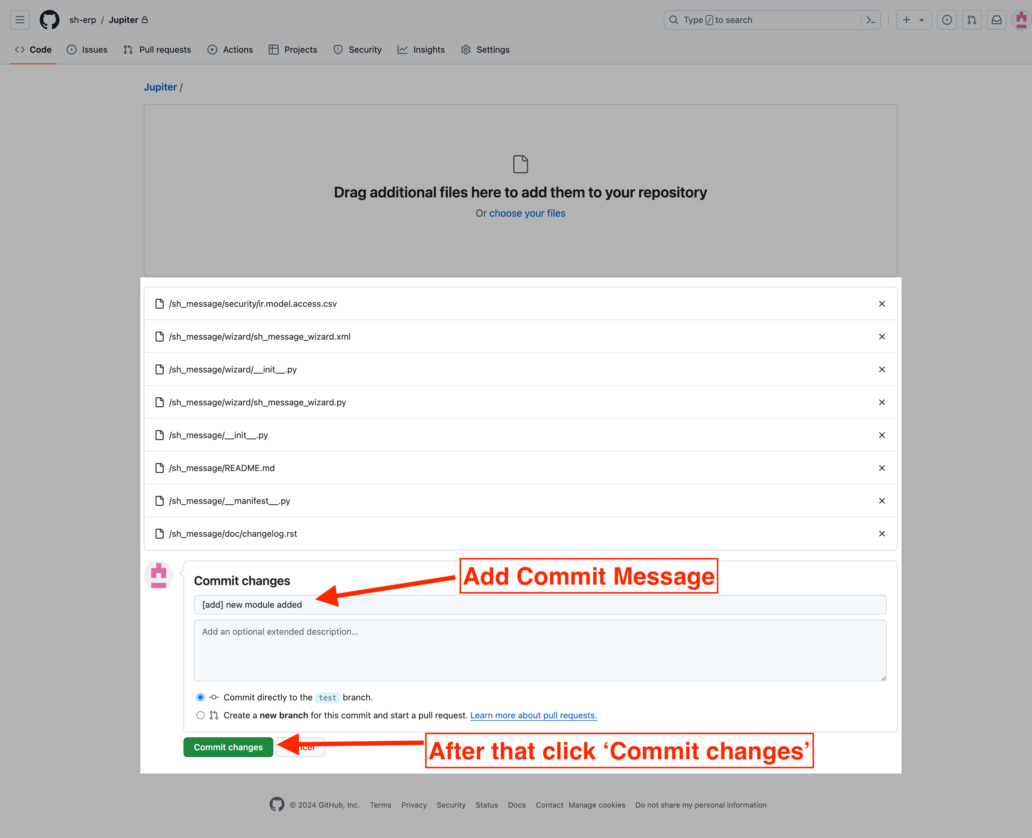 How To Add Commit Message On Github