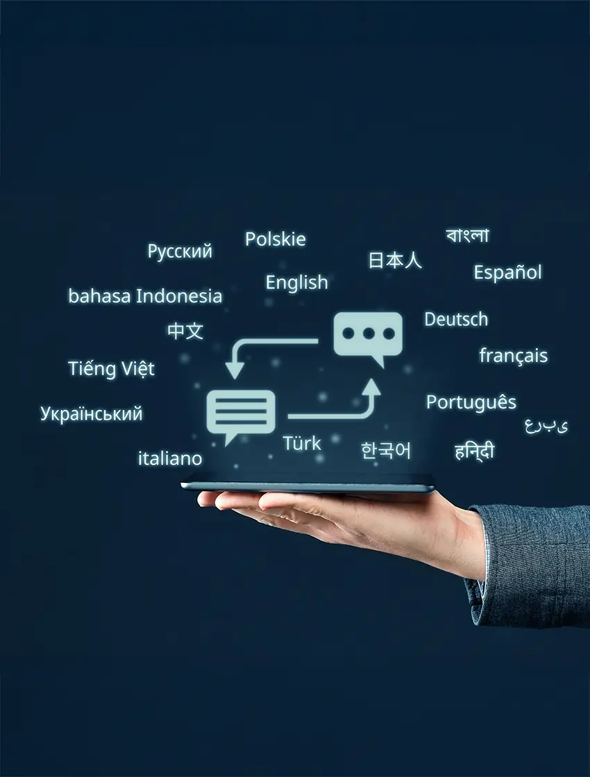 Natural Language Processing service enabling language translation and localization for global communication.