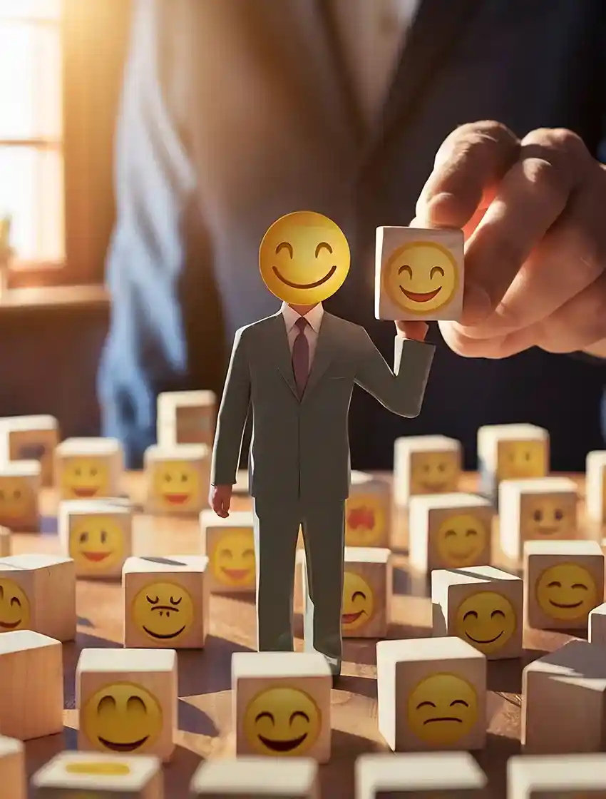 AI NLP analyzing customer sentiment and emotions.