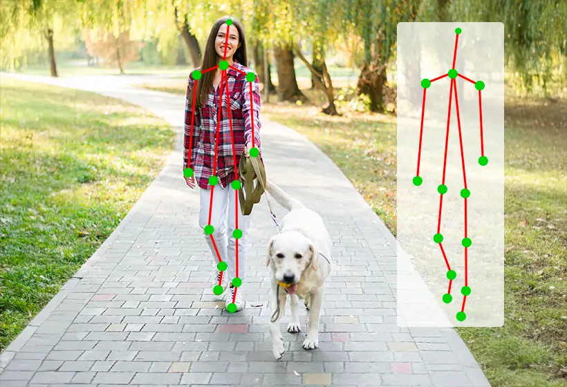 Human pose estimation in 2d using computer vision software