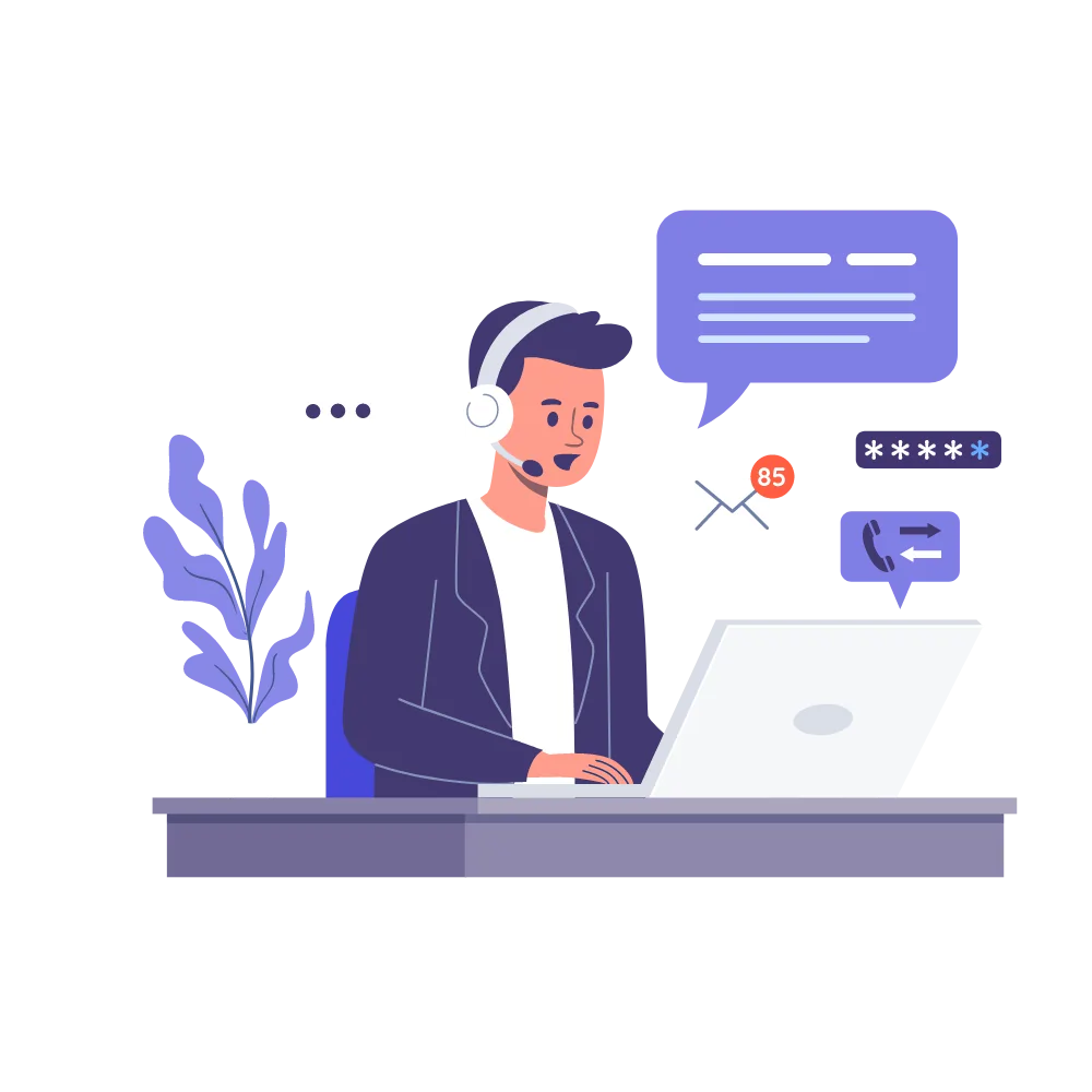 CRM helpdesk ticketing system with chat, email, and call integration for customer service solutions