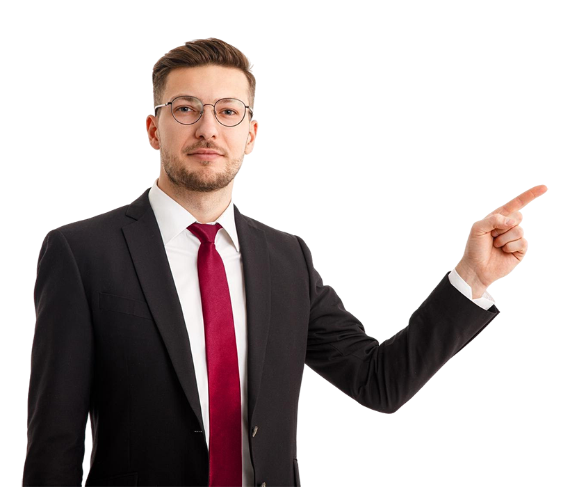 Man in Egyptian costume smiling and pointing thumb sideways suggesting Odoo ERP services in Egypt.