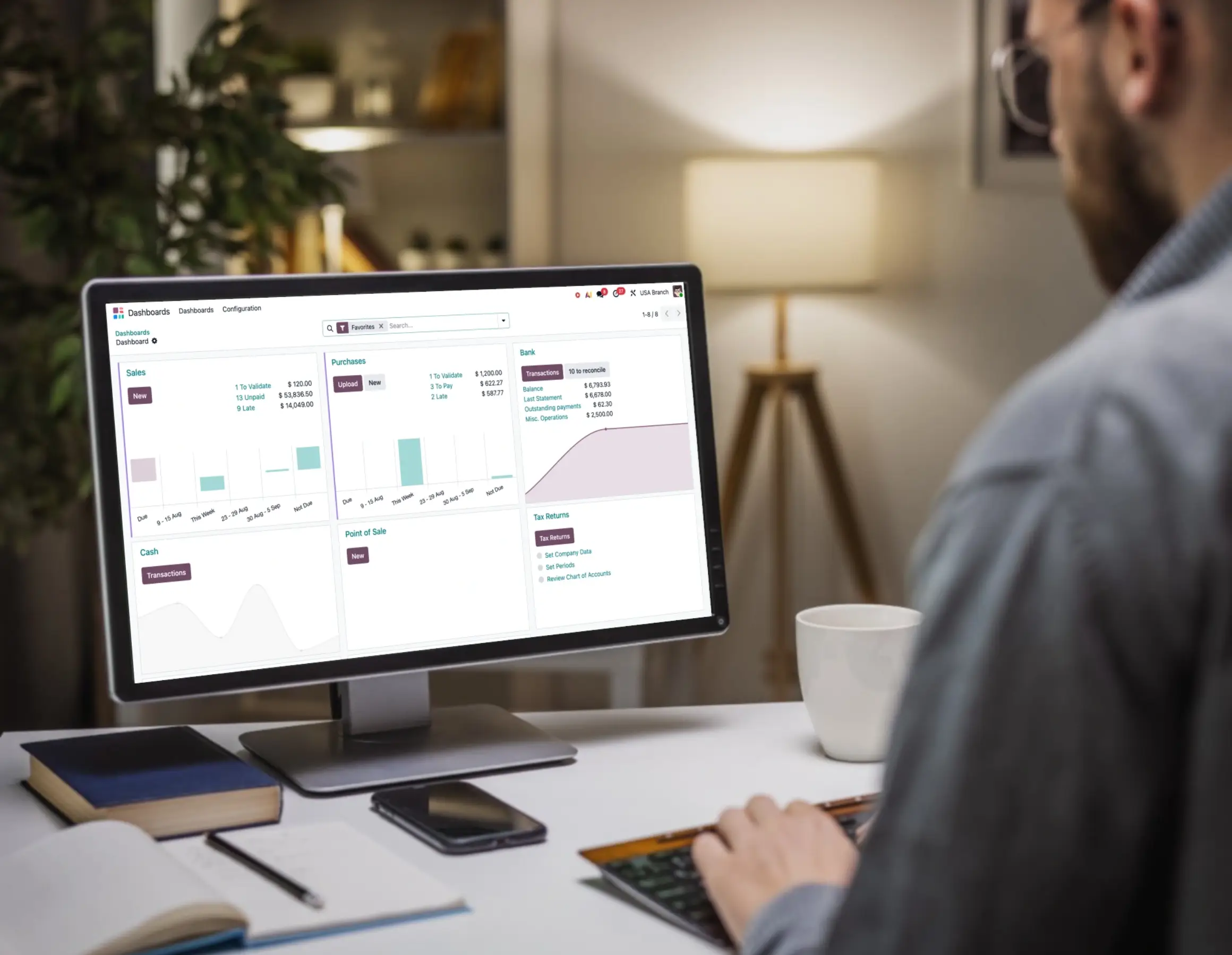 Odoo Helpdesk dashboard showing ticket performance and support insights