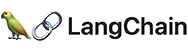 LangChain logo for AI agent and LLM workflow development