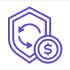 Recurring revenue shield icon