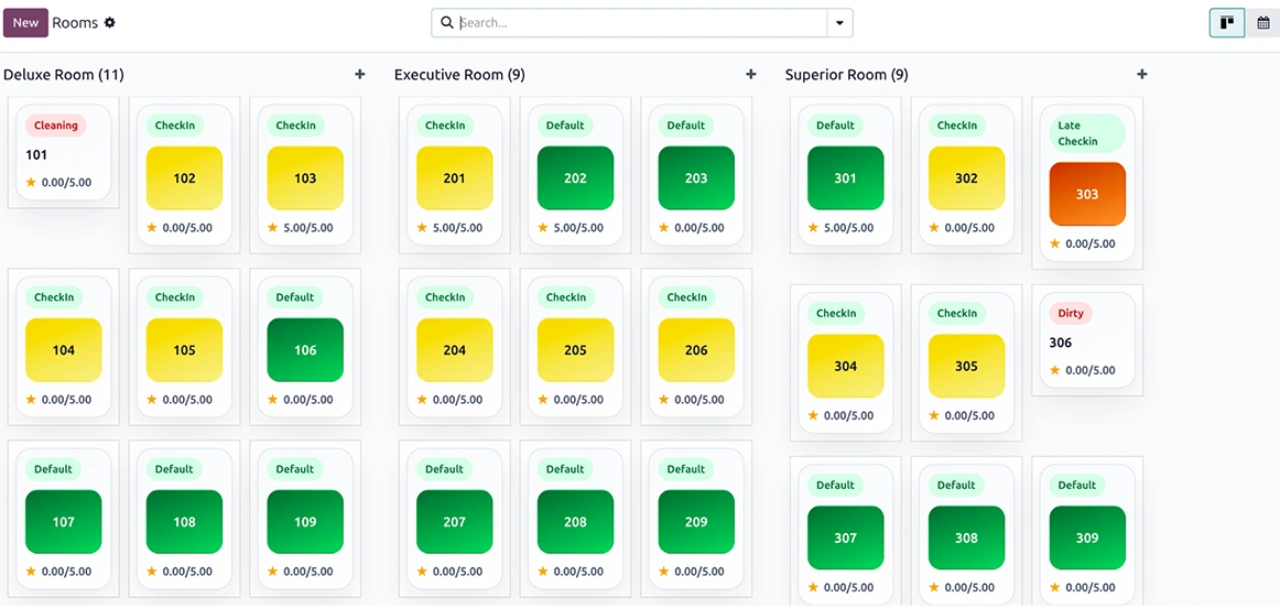 Hotel room booking, availability, and reservation management