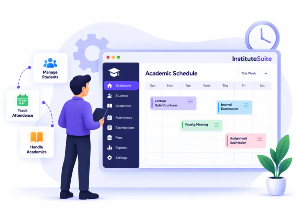 Institute management system features 