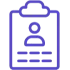Scattered customer records icon