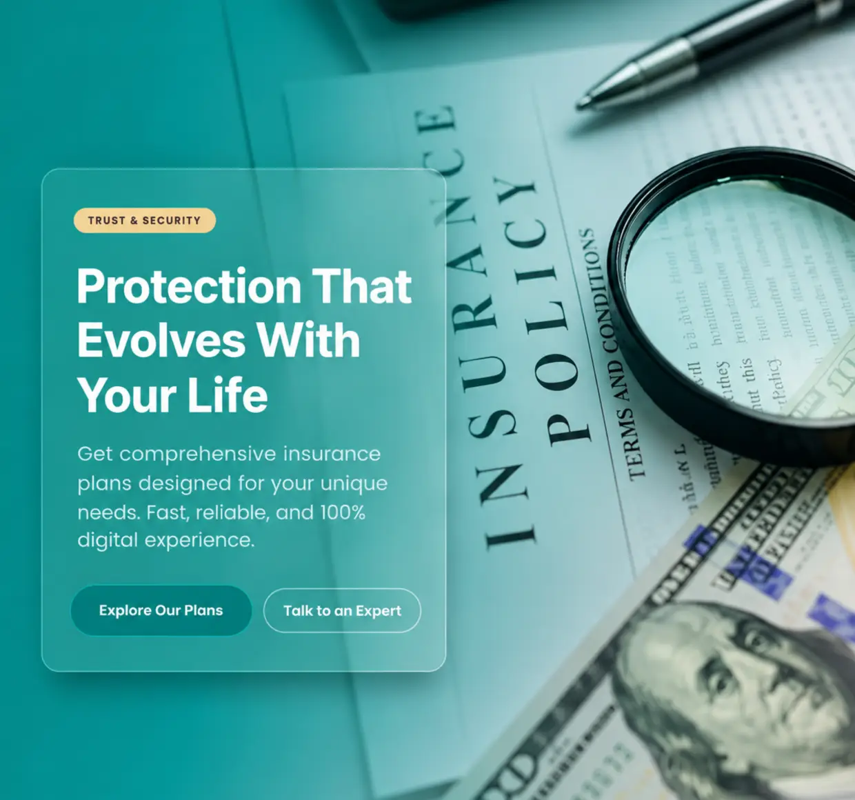 Insurance agency website demo video