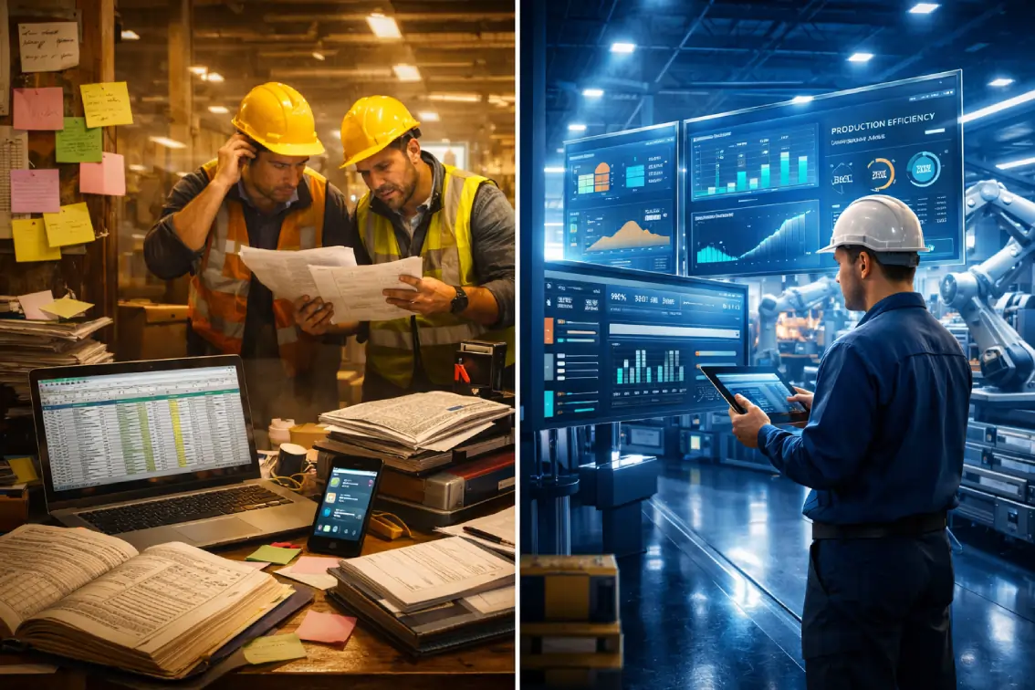 Manual factory production management problems