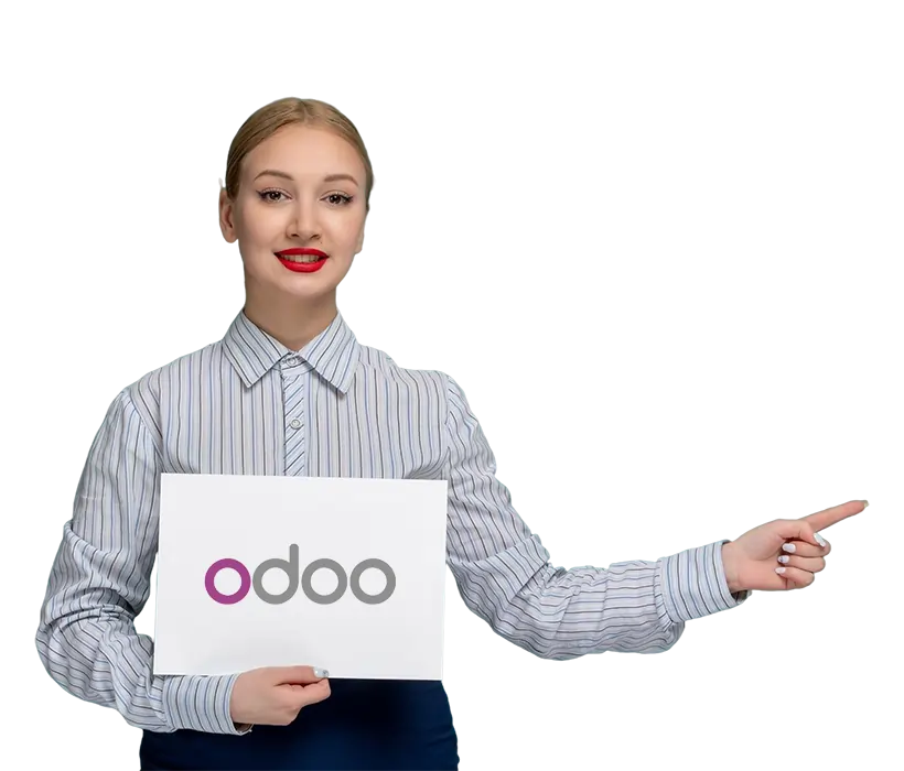 Business team using Odoo ERP in the Peru office