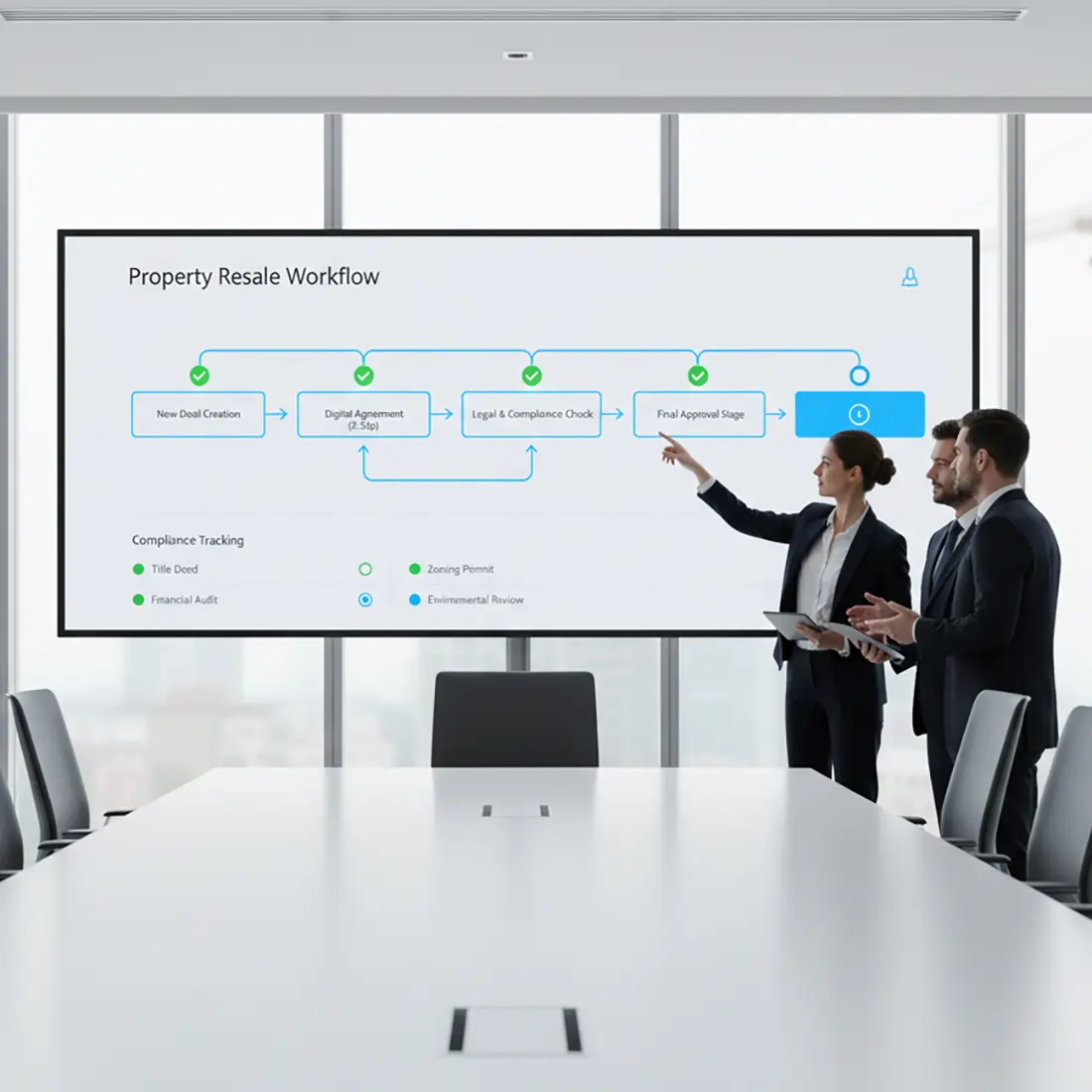 Property resale management system dashboard