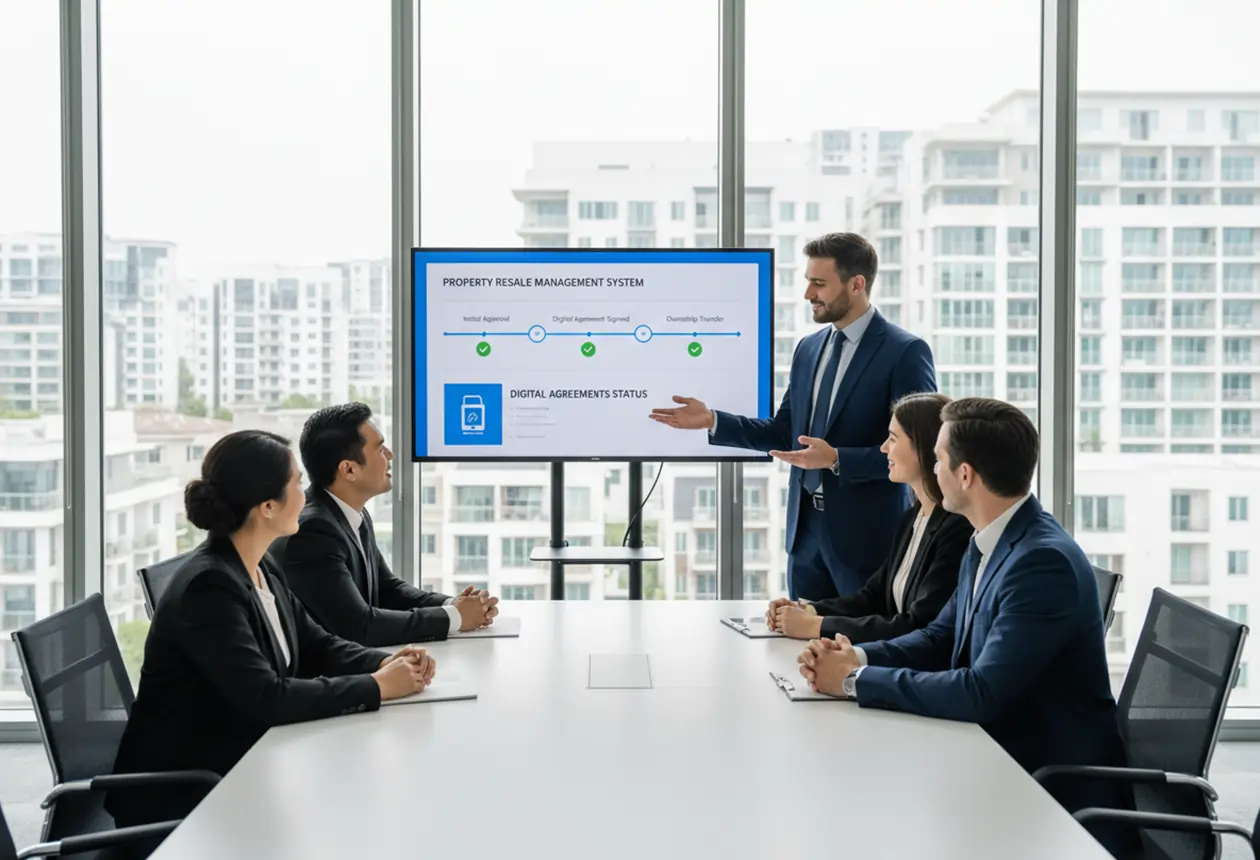 Digital property resale workflow system