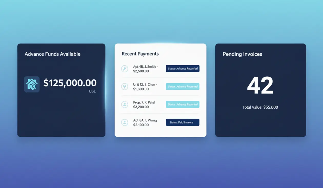 Tenant advance payment tracking
