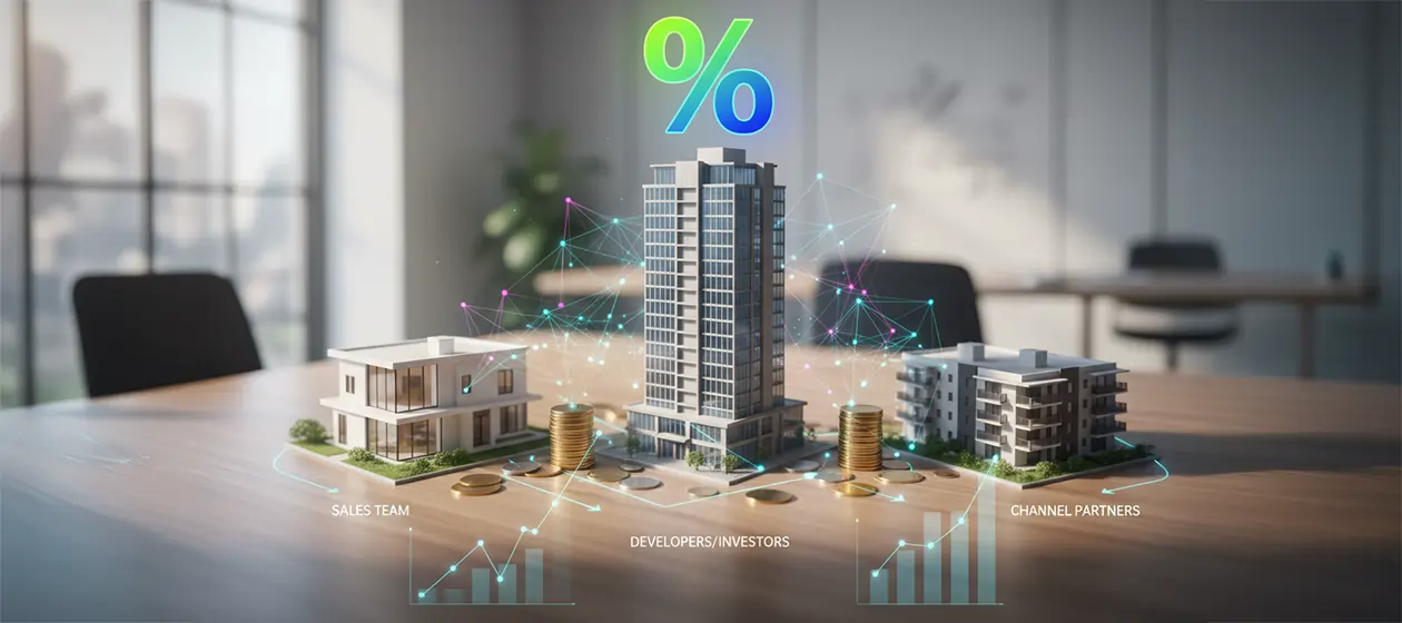 Commission management for real estate business