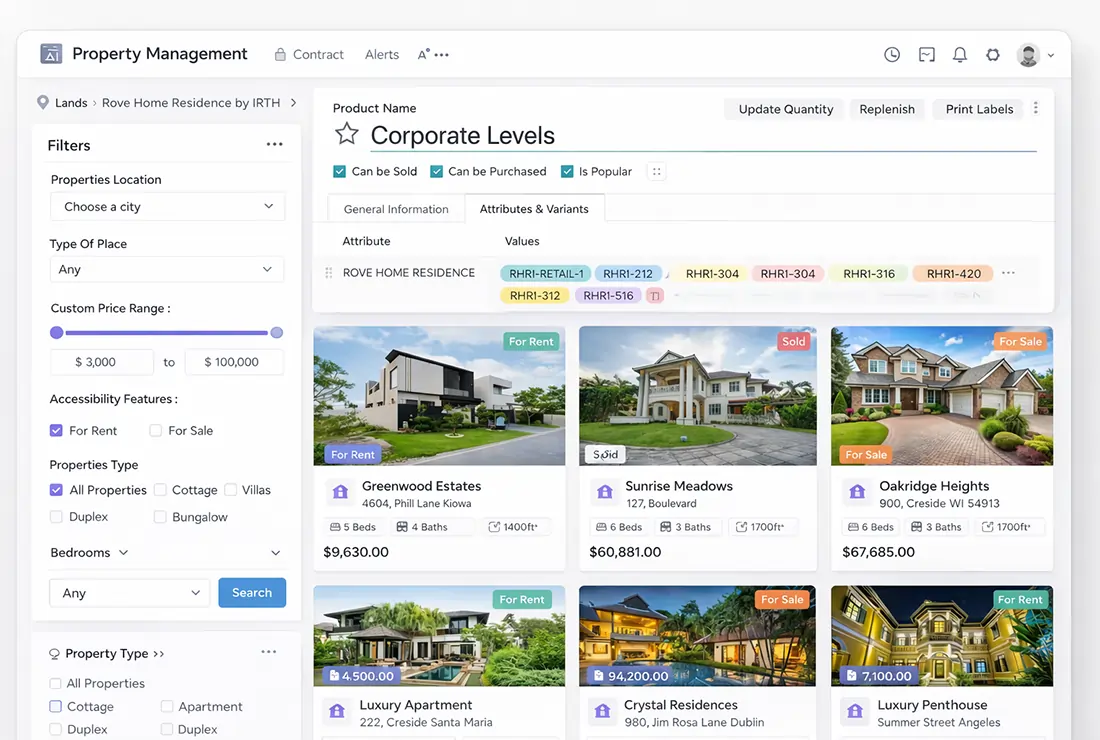 Real-time real estate inventory tracking dashboard