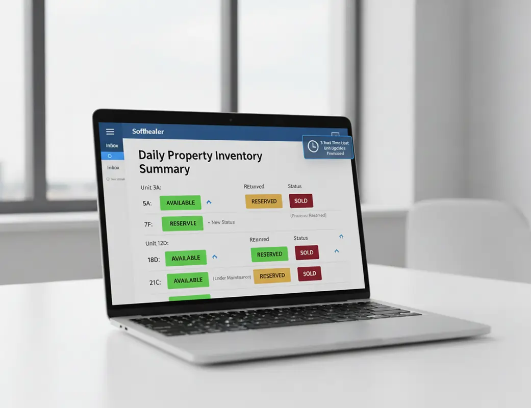 Real estate inventory dashboard with real-time updates