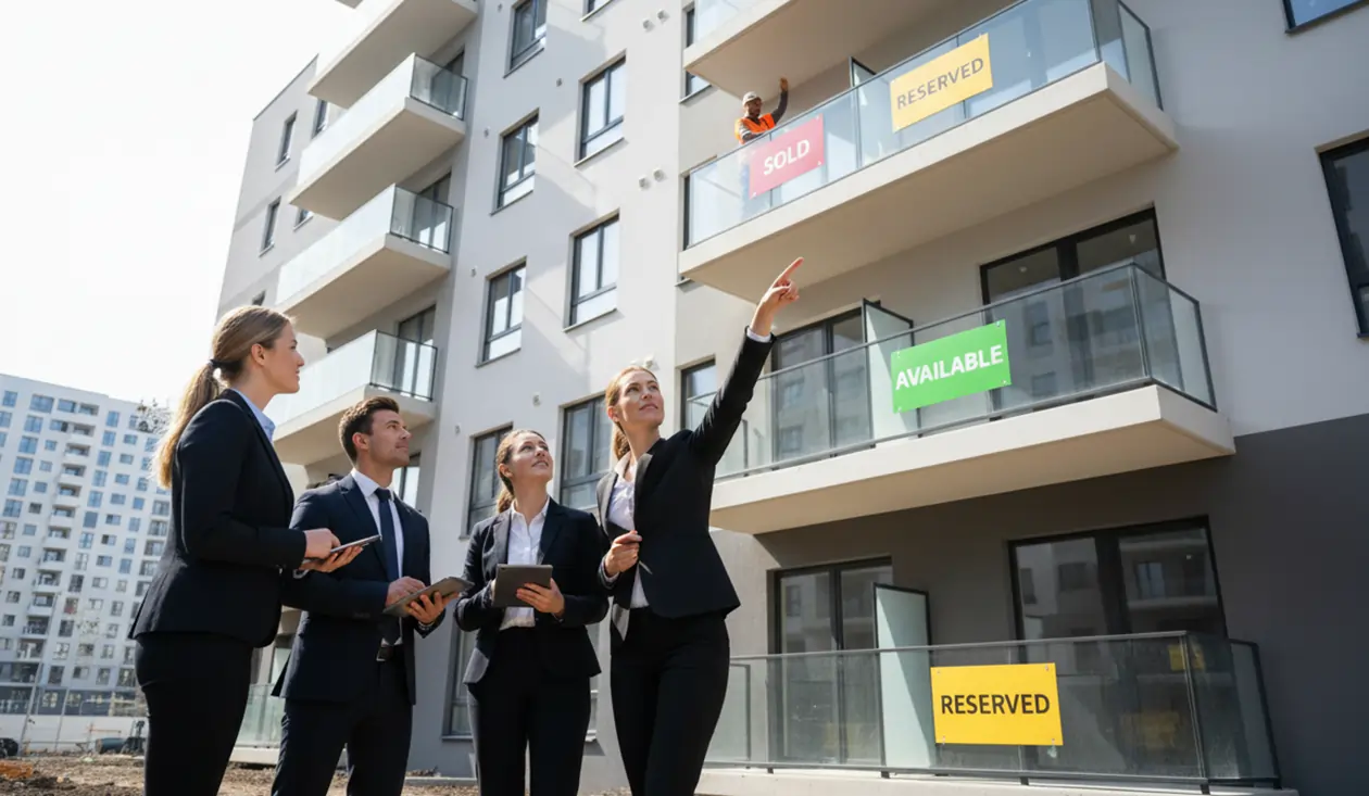 Professionals using real estate inventory tracking system