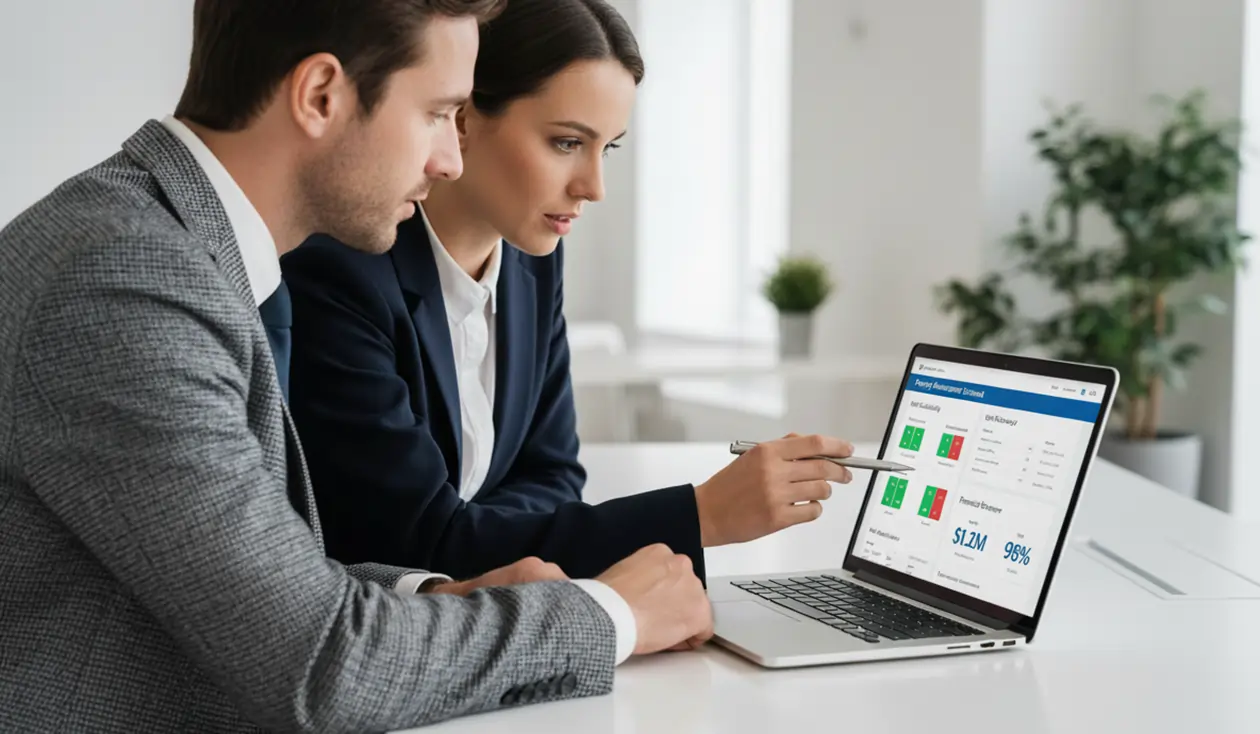 Real estate team reviewing refund