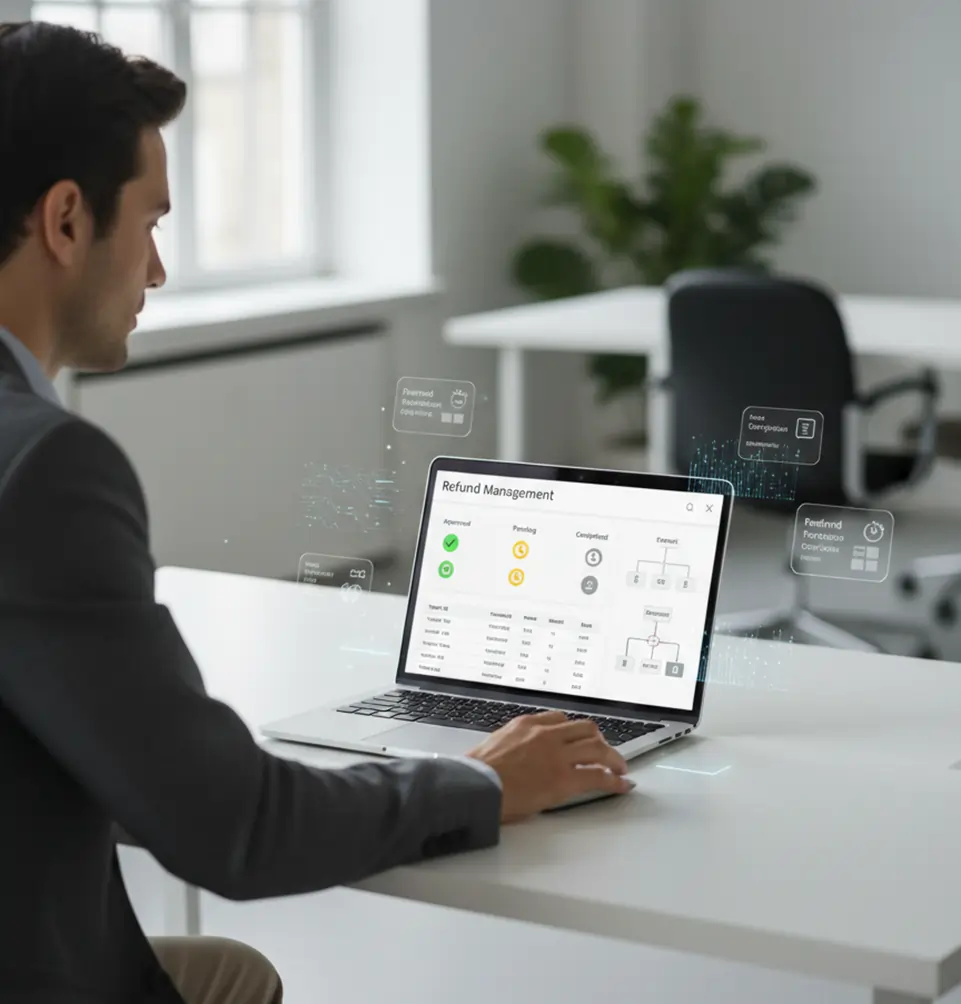 Property manager using refund management system