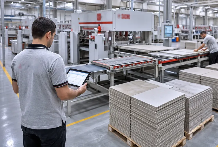 Ceramics manufacturing system for production and quality control