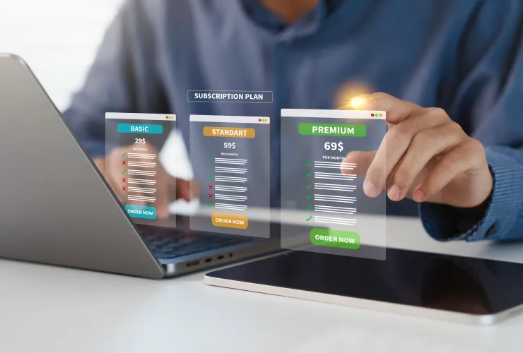 Subscription management software for recurring billing and renewals