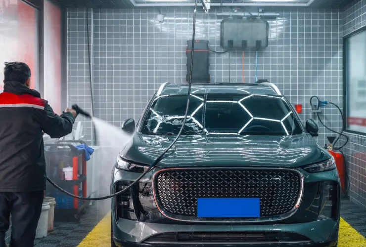 Vehicle washing management system for appointments and customer records