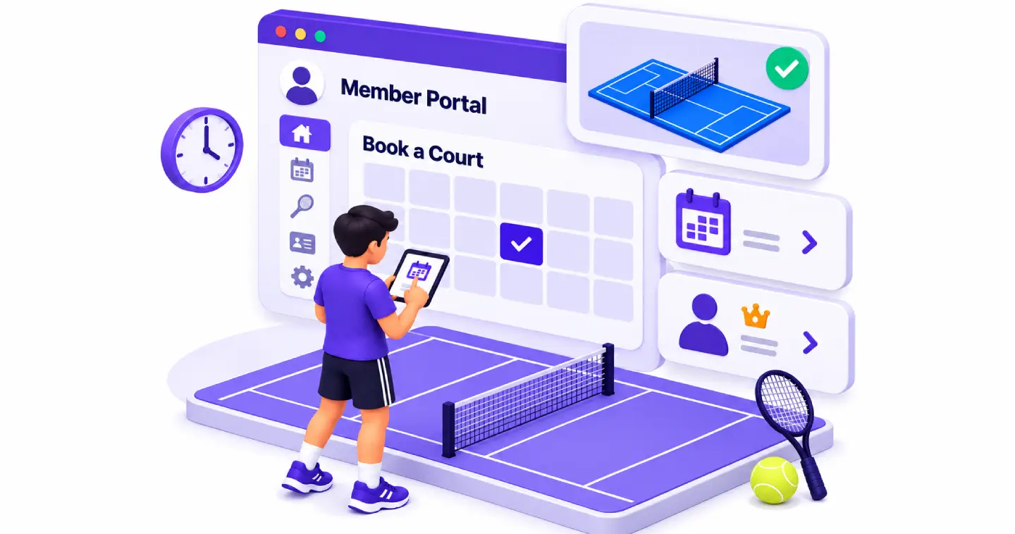 Member Portal: Easy court bookings and membership access