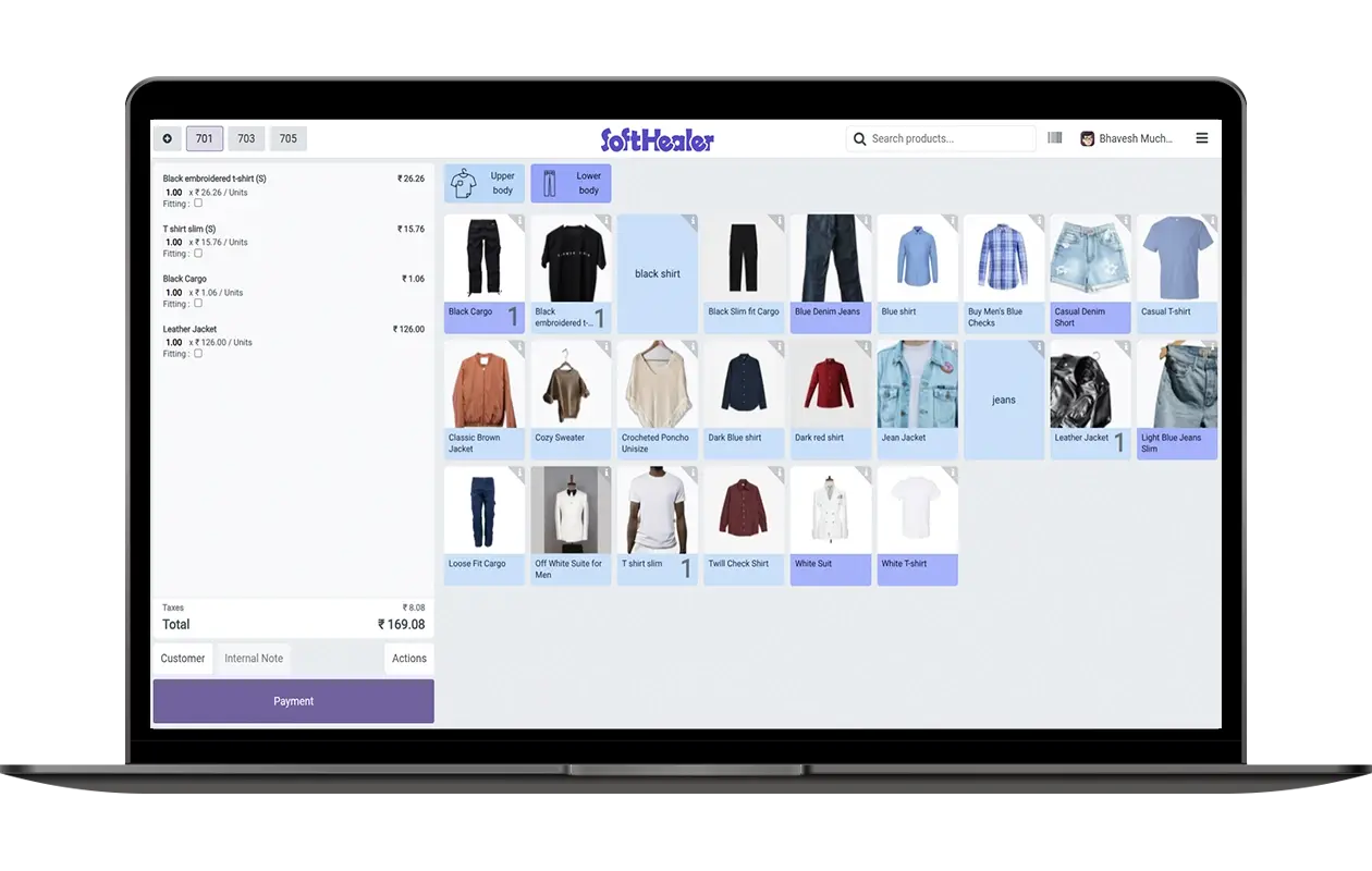 Tailoring management dashboard interface