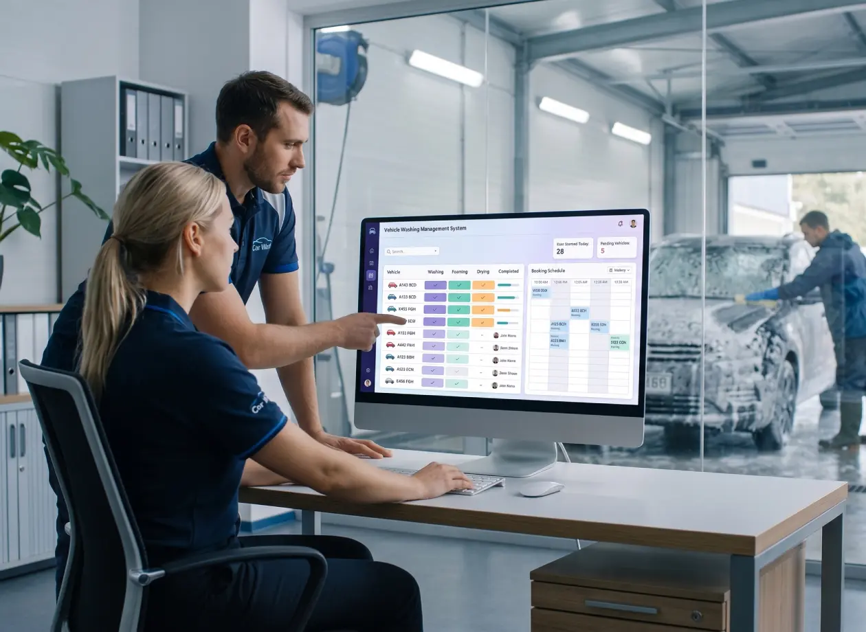 Vehicle wash management software dashboard overview