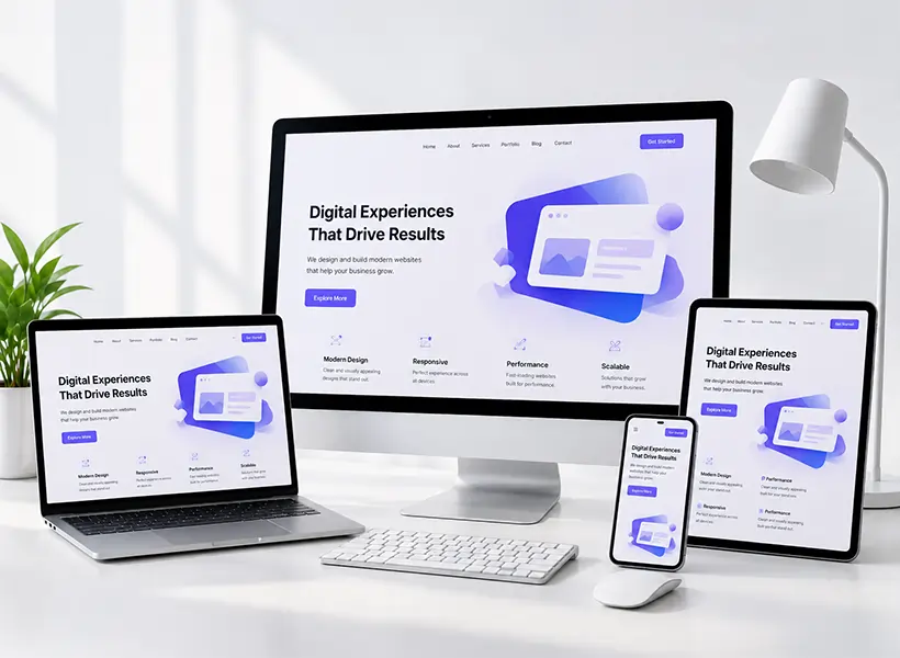 Responsive website on multiple devices